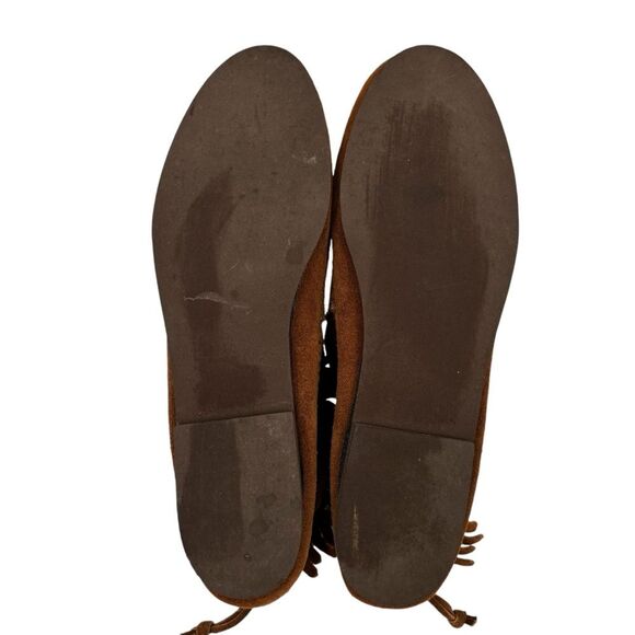 Fringe Ankle Suede Moccassin Vintage Made in USA Size 10 - Picture 7 of 8